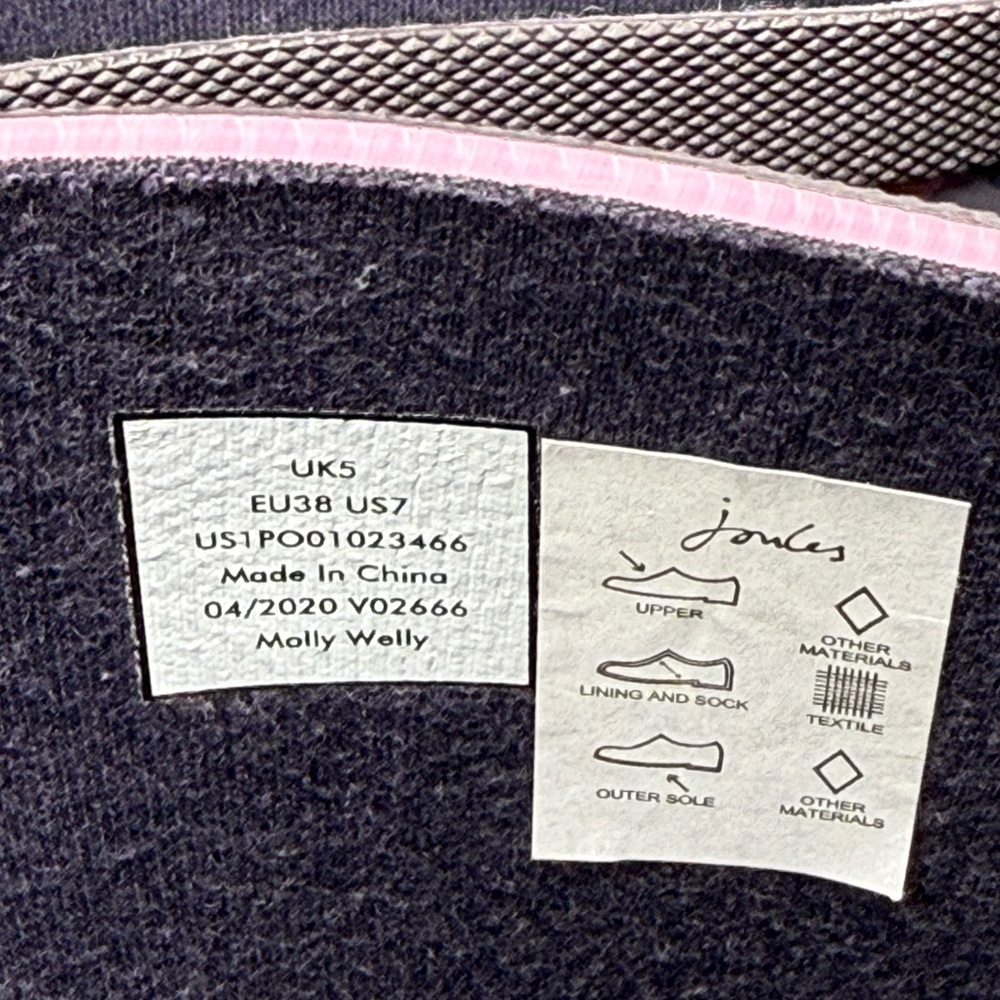Joules Pink and Purple Leopard Print Rain Boots - Picture 5 of 7
